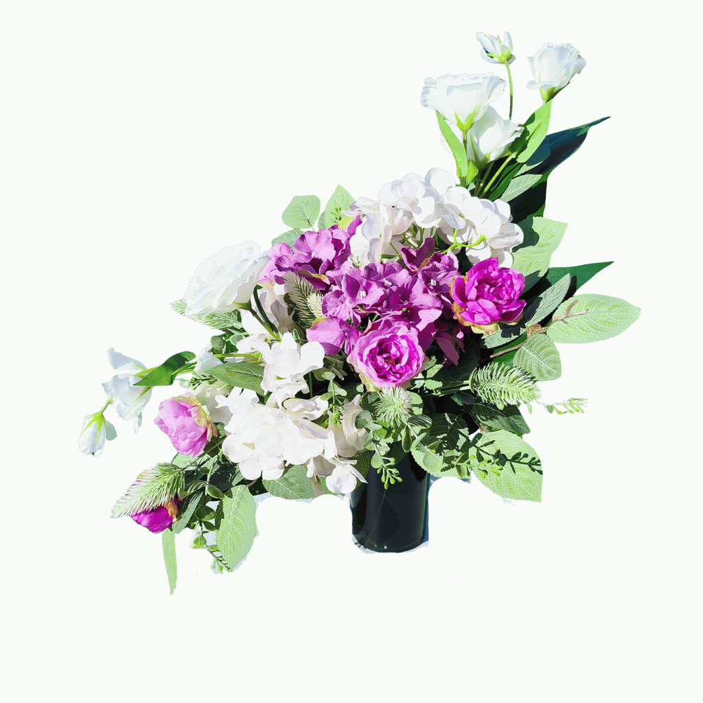 Stroik Biało-Fioletowy Wazon