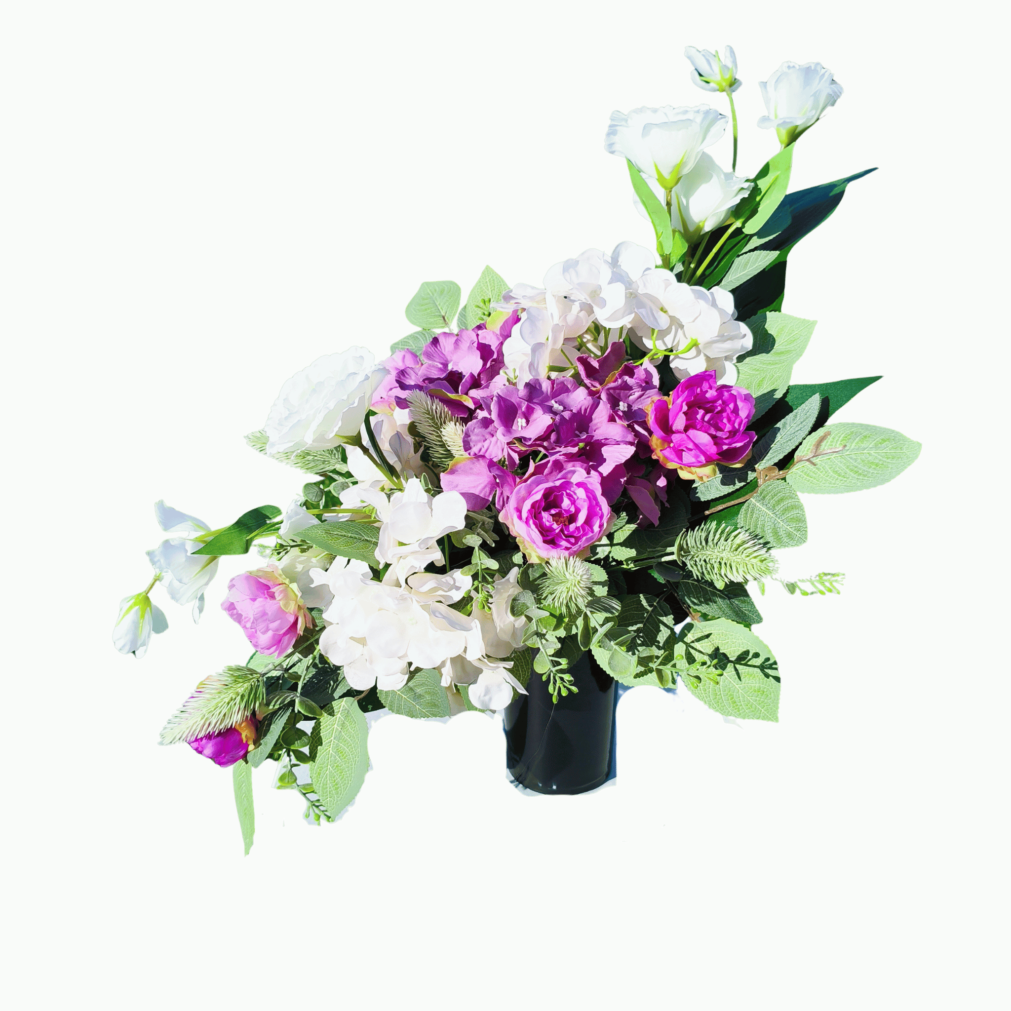 Stroik Biało-Fioletowy Wazon